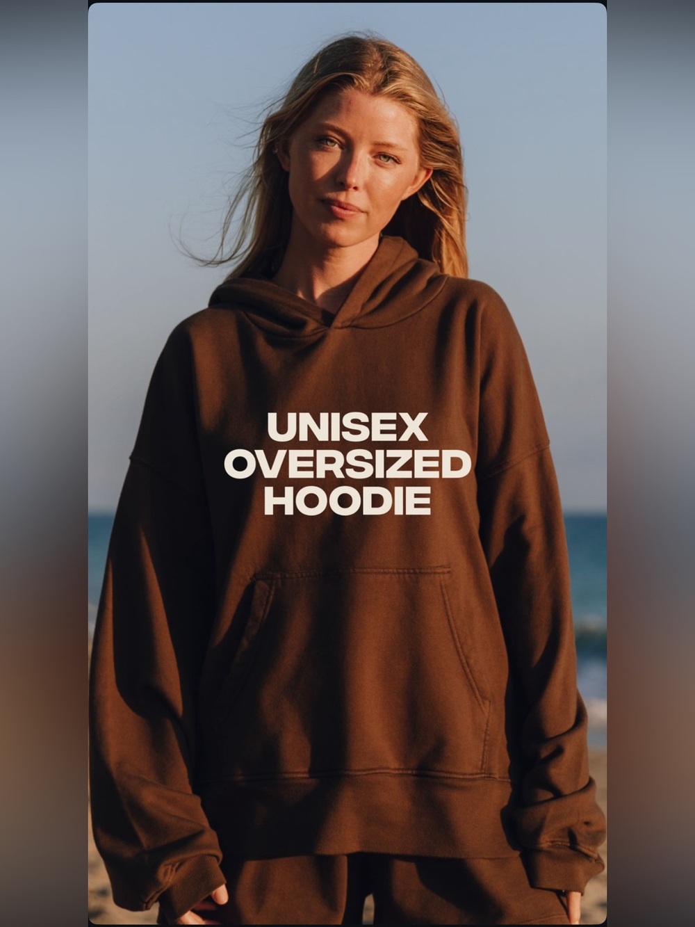 Daily Drills Chocolate Brown Unisex Oversized Hoodie - Coco - Retired Style